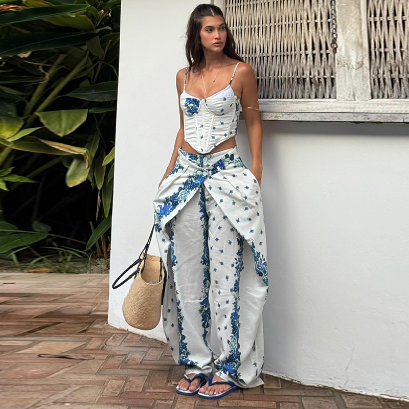 Sexy Printed Vest Trouser Wome - Romper Floral Print recension och pris