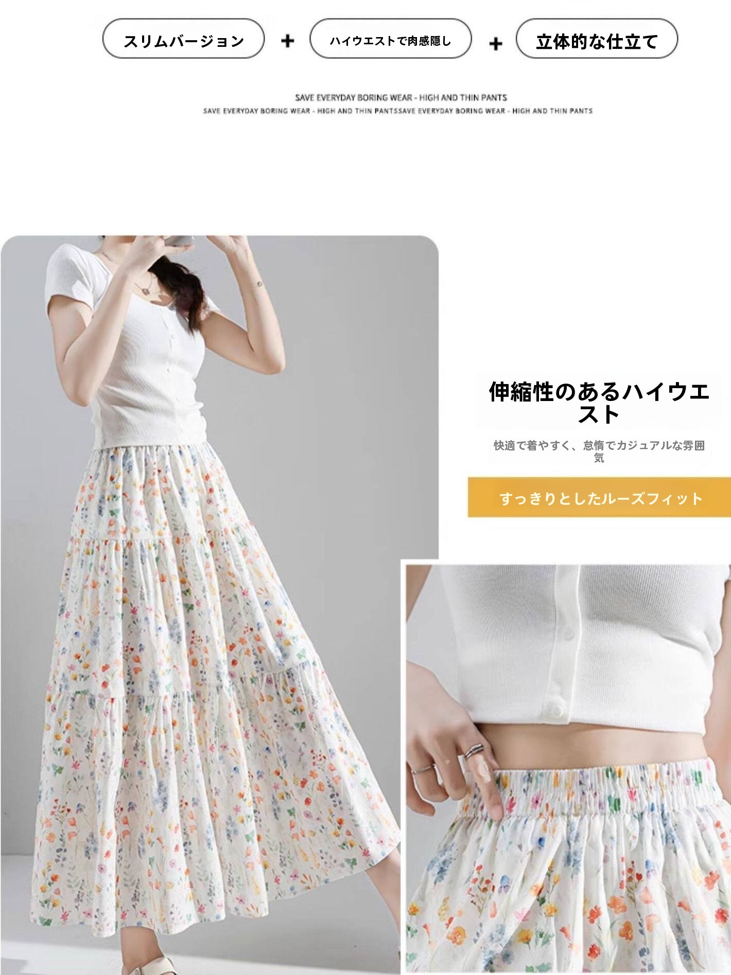 plus Size Floral Print A-Line  - Midi Skirt Floral recension och pris
