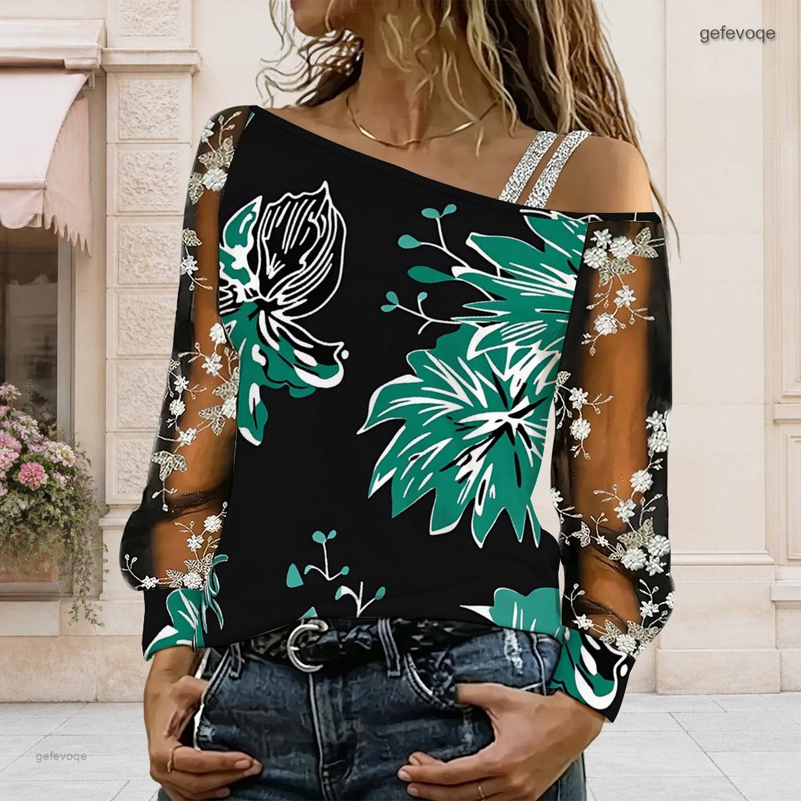 Women Off Shoulder Blouse Asym - Blouse Off Shoulder recension och pris
