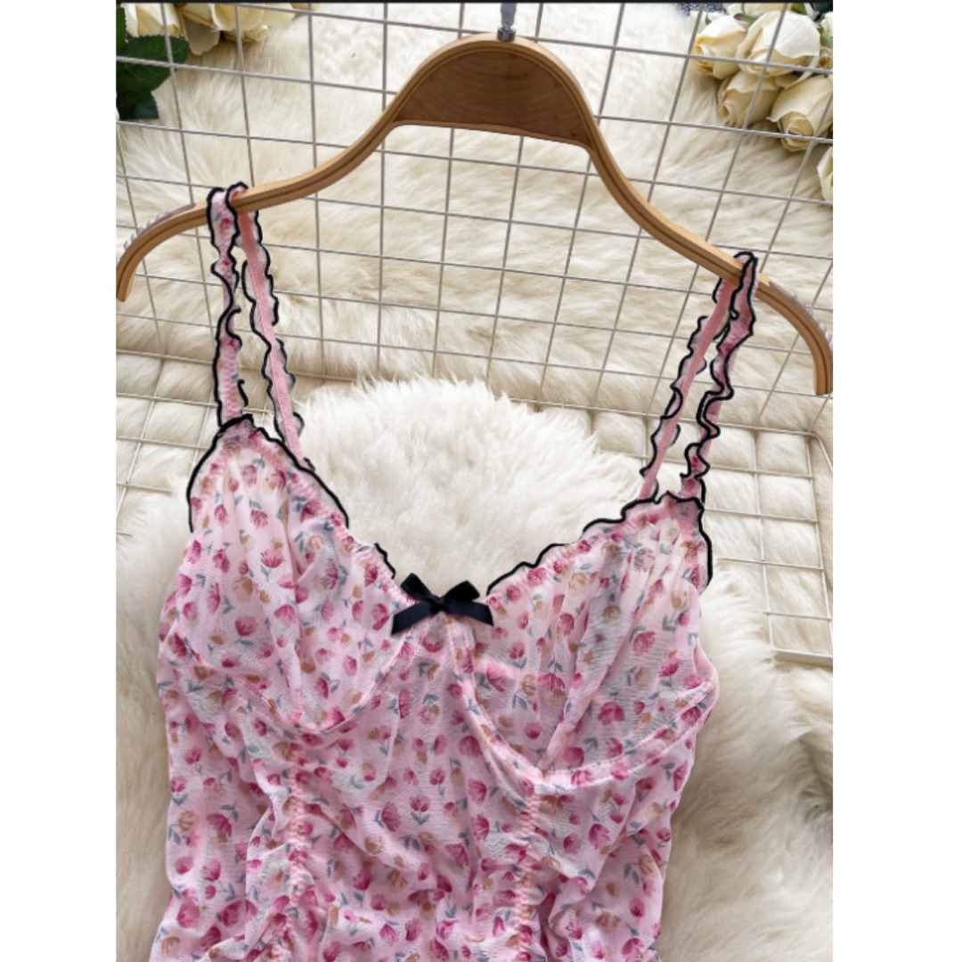 Women Sweet Homewear Suits Flo - Romper Floral Print recension och pris