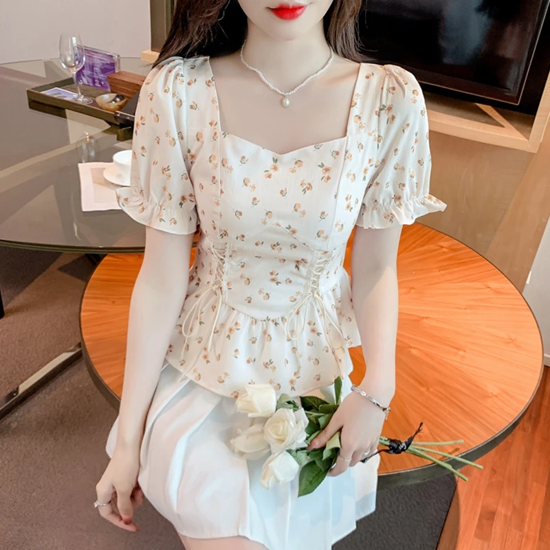 Vintage Summer Printed Blouses - Romper Floral Print recension och pris
