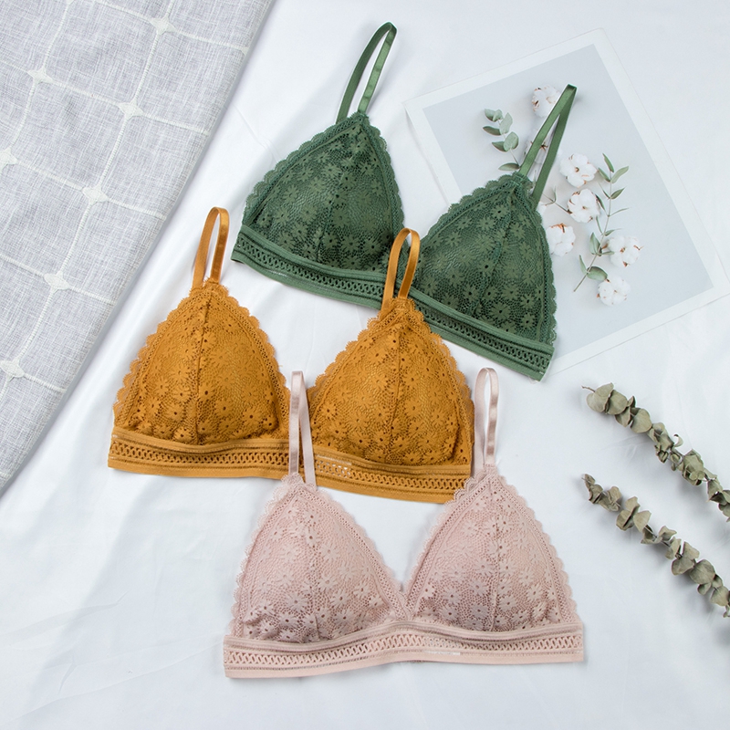 Sexy Floral Lace Bra Top For W - Bralette Triangle Set recension och pris