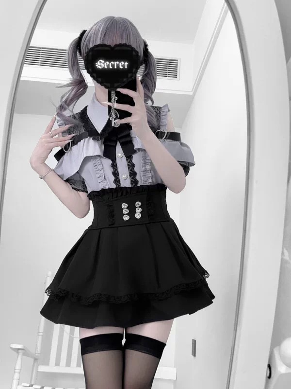 Gothic Style Shoulder Bared Sh - Blouse Off Shoulder recension och pris